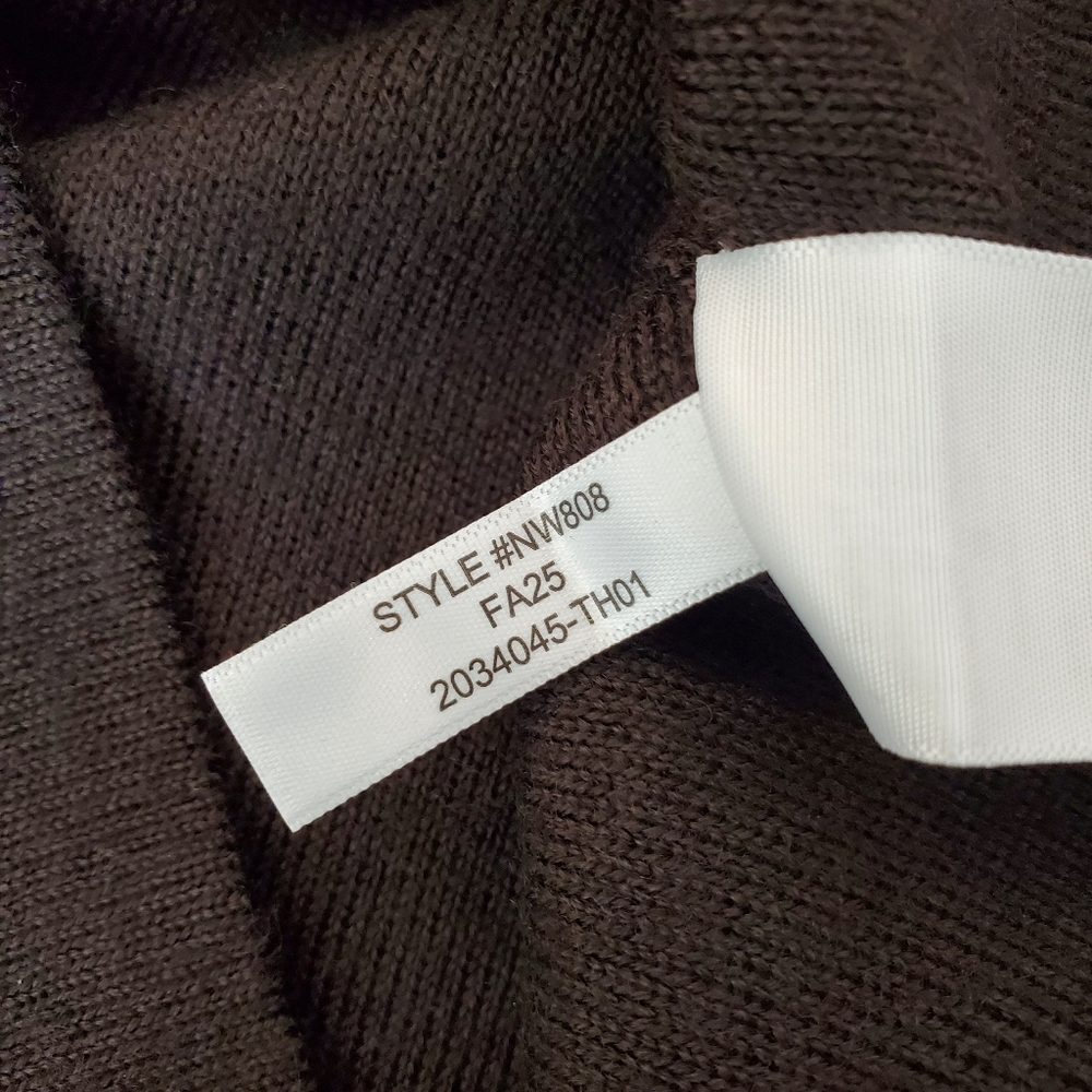 Madewell 100% Merino Wool V-Neck Sweater Vest Size M Chocolate Brown - Picture 9 of 9